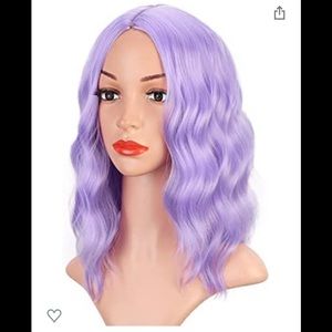 Purple curly wig